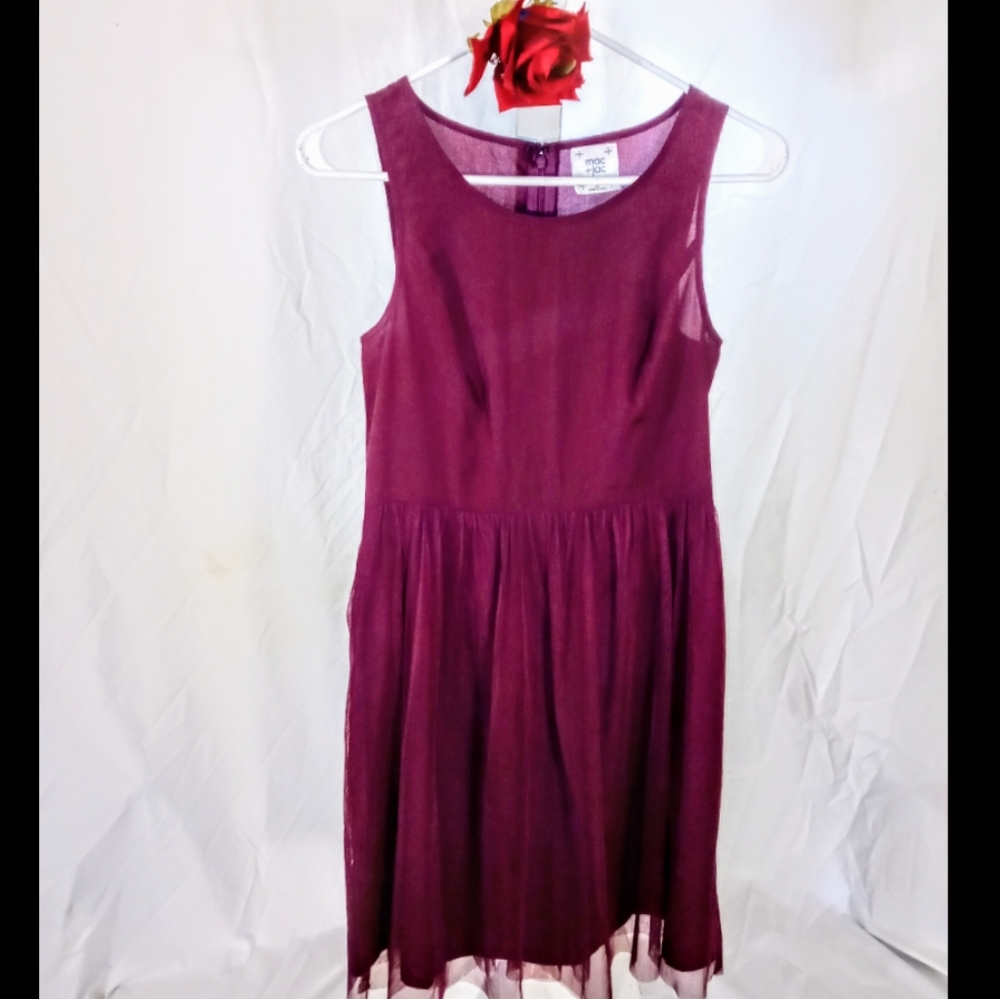 Mac + Jac plum colored dress size small